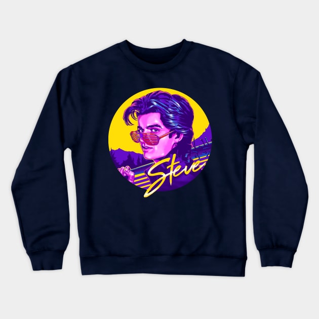 Official Stranger Things: King Steve 2.0 Crewneck Sweatshirt by zerobriant